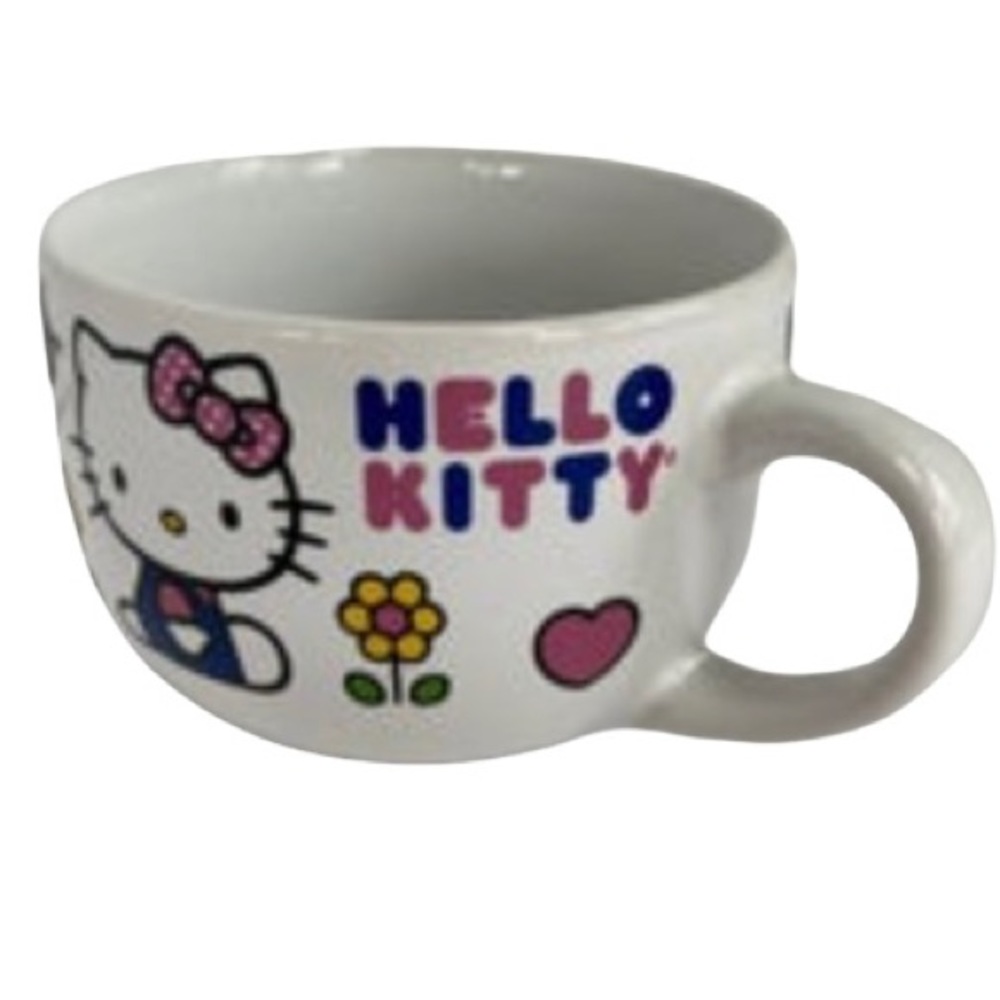 HELLO KITTY Pink Bow Wink Large Cup Bowl Mug 16 oz